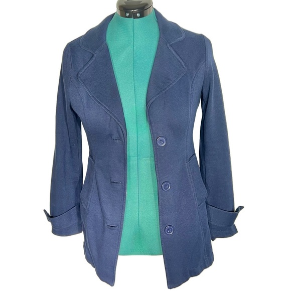 21 Jackets & Blazers - Cute blue blazer with two buttons size medium cotton/polyester